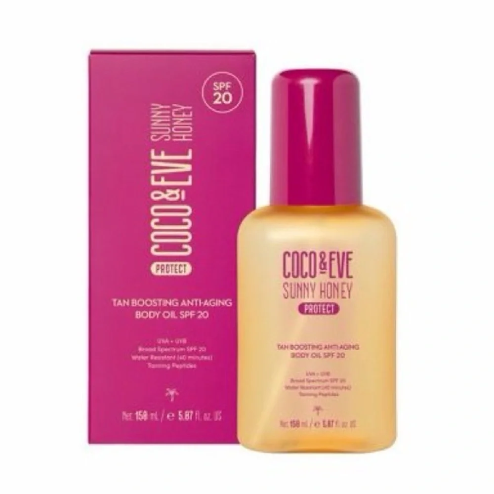 ☀️ Coco & Eve Sunny Honey Tan Boosting Anti-Aging Body Oil SPF 20